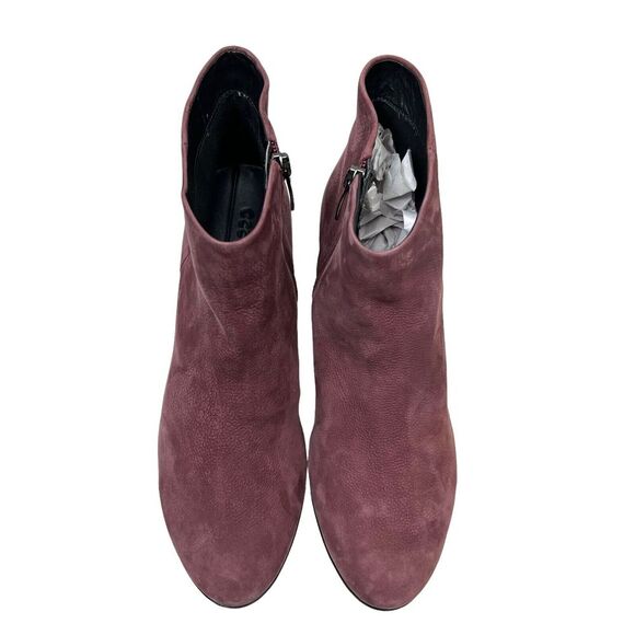 Ecco Shape 75 Sleek Ankle Bootie Suede Zip Up Burgundy Women Size EUR 38 - Picture 5 of 9